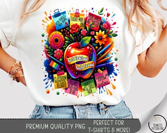 Teacher T-shirt Design, Teaching Shirt PNG, Happy Teacher Appreciation Tshirt Design, Back To School PNG, Teacher Life Sublimation, A333
