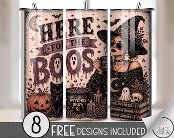Halloween 20 oz Tumbler Wrap, Spooky Sublimation Design for Straight Tumblers, Witches Brew PNG Files, Digital Download, B10369