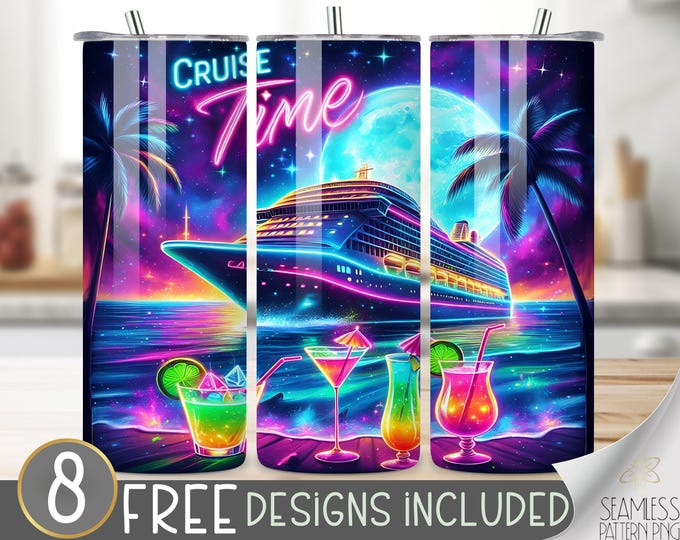 Cruise Tumbler Wrap, 20oz Skinny Tumbler Wrap For Cruise, Summer Cruise Tumbler Wrap, Cruise Tumbler Design, Cruise Time Sublimation Design