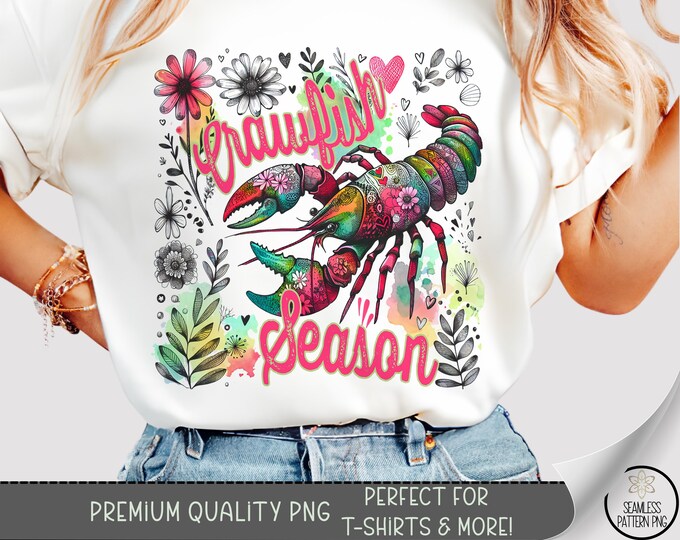 Crawfish Boil T-Shirt PNG, Cute Summer Tee, Graphic Tee Design, Fun Crawdad Graphic Tshirt PNG, Sublimation Designs for Shirts Download A235