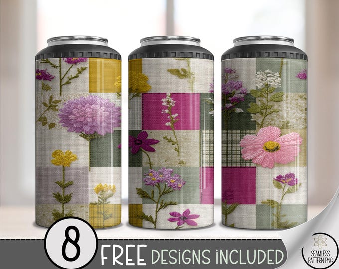 Wildflower 4in1 Can Cooler Wrap,  Sublimation Design, Digital Download, B10498