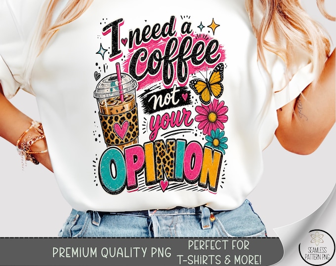 Coffee T-shirt PNG, Sassy Sublimation Design, Cute DTF Shirt Graphic, Playful TShirt File B10190