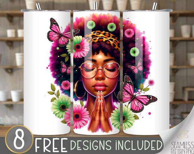 Pray Tumbler Wrap PNG, Religious PNG, Christian Tumbler,God,Christian Bible, Flower Leopard Black Woman Tumbler Sublimation,Digital Download