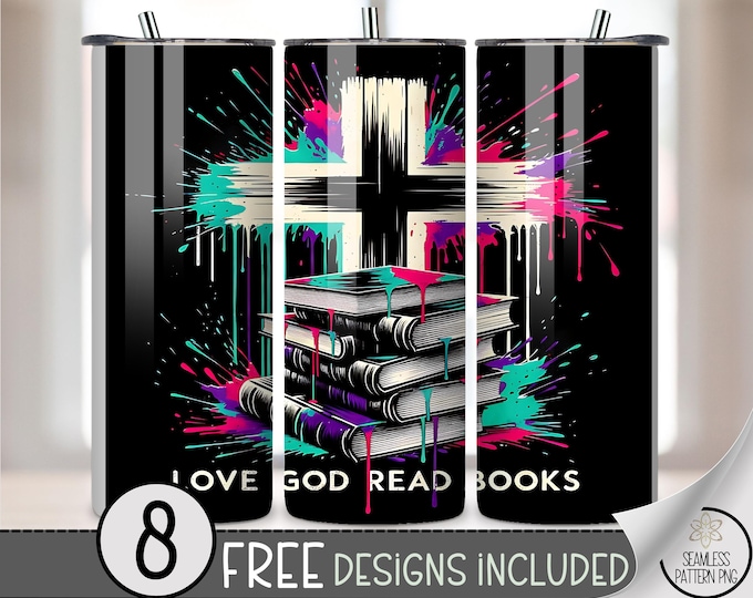 Moody 20 oz Tumbler Wrap: Faith Digital Download Sublimation Design for Skinny Tumblers, Edgy Cross Graffiti PNG Files Art Print A496