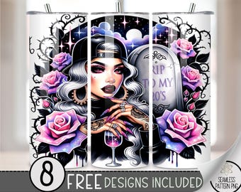 Rip To 20s Tumbler Wrap, Death To My Twenties Png, 30th Birthday Sublimation Design, Gothic Birthday, Spooky Birthday Png, 20oz Tumbler Wrap