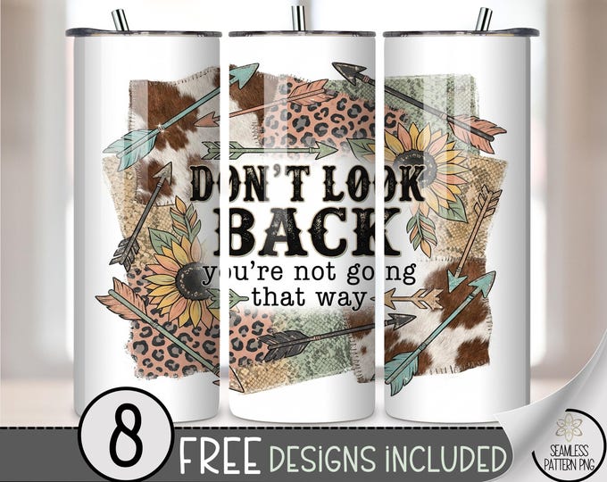 Inspirational Quote 20 oz Tumbler Wrap, Rustic Boho Sublimation Design for Straight Tumblers, Feminine Motivational PNG Files B10130