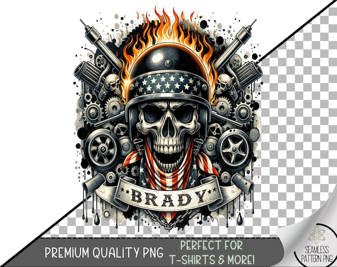 Motorcycle PNG Design, Heavy Metal Skull PNG, Flaming Skull Sublimation Design, Heavy Metal Skull T-shirt Design, Customize Skull Png, A175
