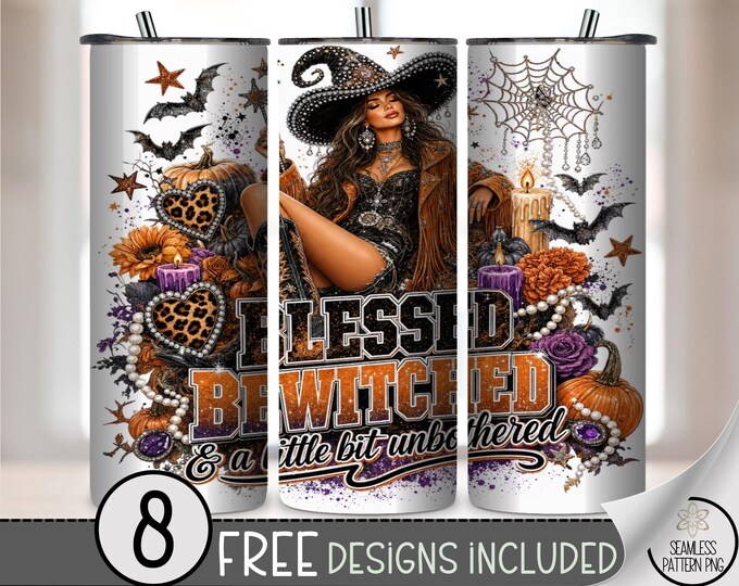 Sassy Halloween 20 Oz Tumbler Wrap, Leopard Skinny Digital Download, Witch Digital Tumbler Design B10441