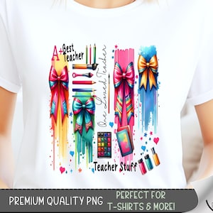 Teacher T-shirt Design, Teaching Shirt PNG, Coquette Teacher Appreciation Tshirt Design, Back To School PNG, Teacher Life Sublimation, A144