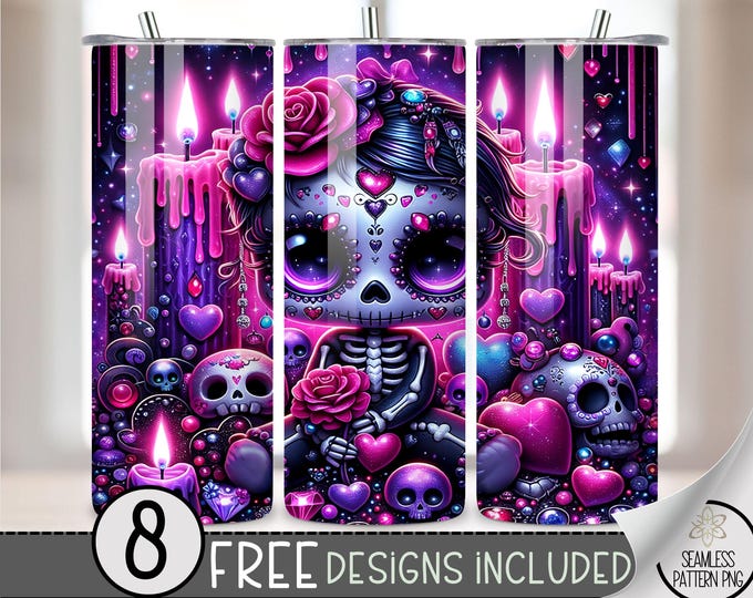 Voodoo Doll Tumbler Wrap, Rag Doll 20oz Skinny Tumbler Sublimation Design, Whimsigoth Tumbler Wrap File, Anti Valentine Digital Download PNG