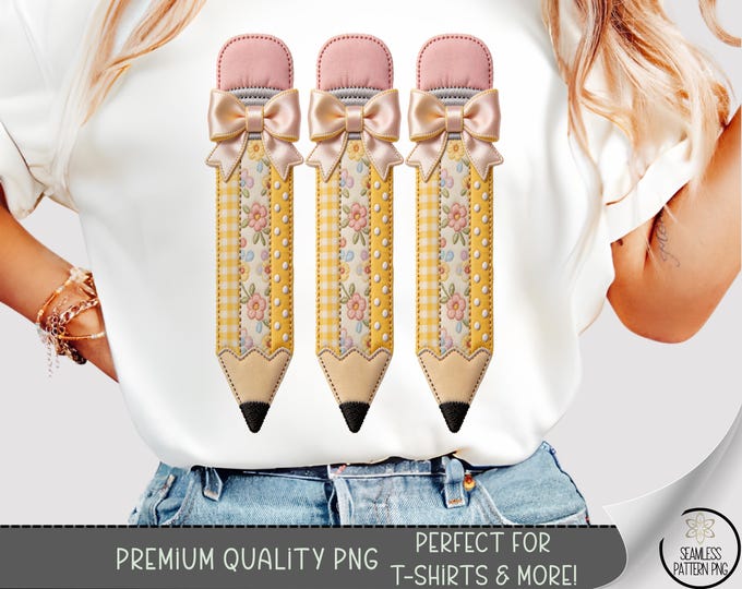 Cute Pencils T-shirt PNG, Decorative Sublimation Design, Pastel DTF Shirt Graphic File, Digital Download, B10167