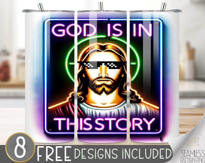 God Seamless Tumblers, Christian Bible Faith Tumbler Wrap, Religious Skinny Tumbler Wrap, God Is In This Story Tumbler,Christian Tumbler PNG