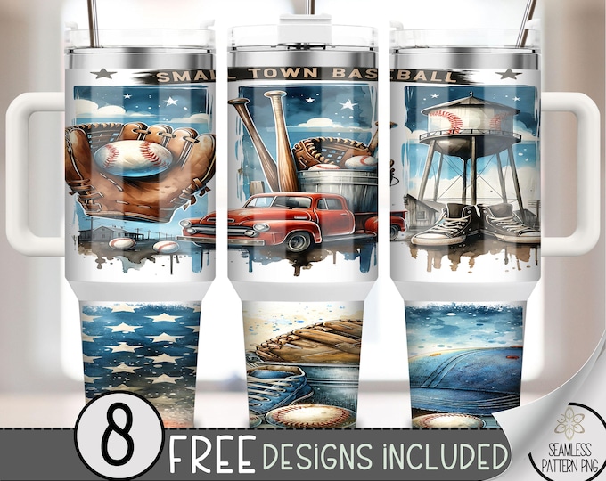 Baseball 40oz Tumbler Wrap, Cute Sport 40 OZ Sublimation Design, Game Day 40oz Quencher Tumbler File, Baseball Tumbler Wrap For Guy, A147