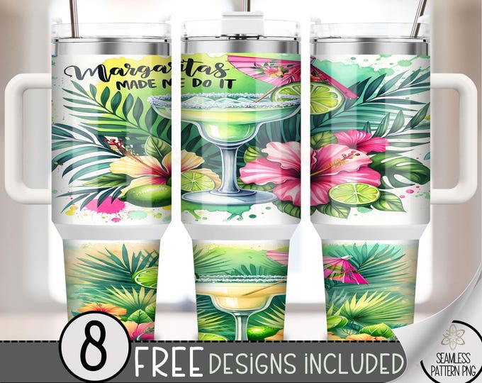 Margarita 40 oz Tumbler Wrap, Funny Beach Cup, Tequila Tumbler Sublimation Design, Celestial 40oz Quencher Tumbler Wrap for Summer BBQs A106