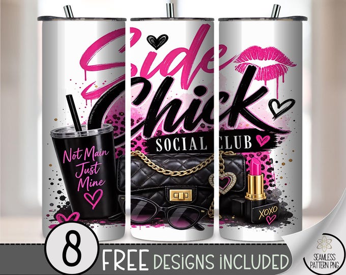 Fashion Graffiti 20oz Tumbler Wrap, Bold Sublimation Design for Skinny Tumblers, Pink Black Gold PNG Files, Digital Download, B10522