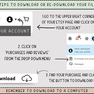 Directions on how to download the images.