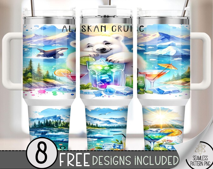 Cruise 40oz Tumbler Wrap, Cruise Trip Tumbler Sublimation Design, Booze Cruise 40oz Quencher Tumbler Wrap PNG,Booze and Orca 40 OZ Wrap A185