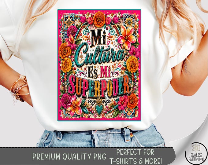 Spanish T-shirt PNG, Culture Superpower Sublimation Design, Retro Folk DTF Shirt Graphic, Bright TShirt File, Digital Download, B10266