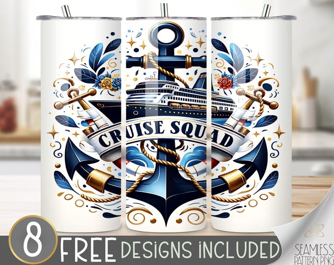 Cruise Tumbler Wrap, 20oz Skinny Tumbler Wrap For Cruise, Summer Cruise Tumbler Wrap, Cruise Tumbler Design, Cruise Squad Sublimation Design