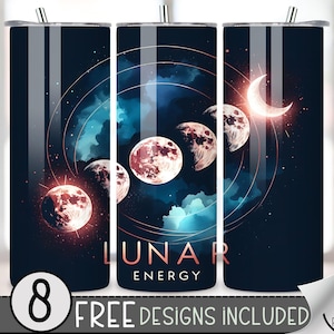 Lunar Moon Tumbler Wrap,Pastel Moon 20 Oz Skinny Tumbler Sublimation Design,Celestial Png Tumbler Wrap,Outer space PNG File Instant Download