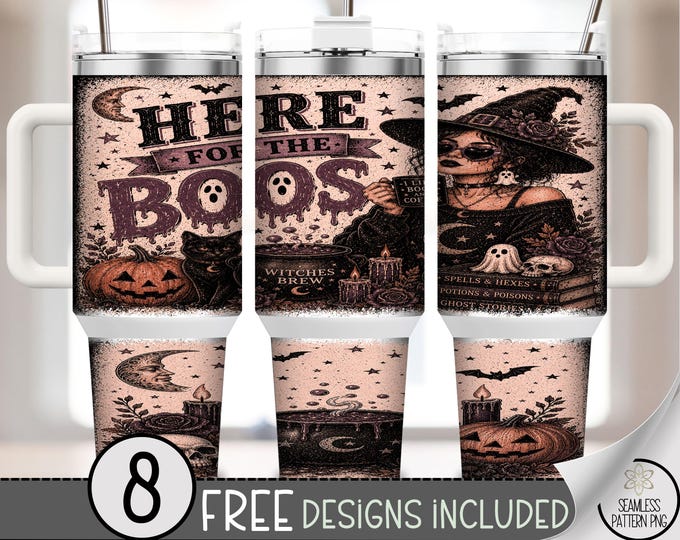 Halloween Witch 40 oz Tumbler Wrap, Spooky Sublimation Design, Digital Download, B10369