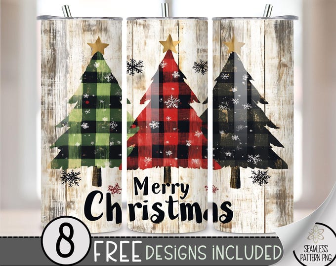 Rustic Christmas Tumbler Wrap, Country Sublimation Tumbler Wrap,Xmas 20Oz Sublimation Wrap,Seamless Sublimation Design,Christmas Tumbler PNG