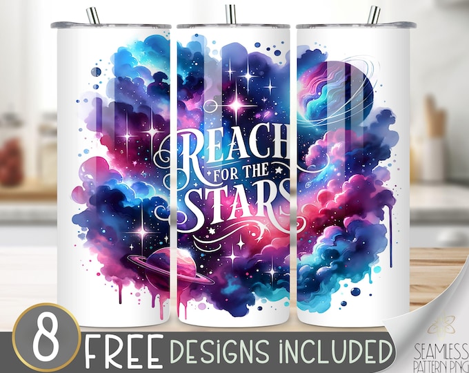 Galaxy Tumbler Wrap, Celestial 20 Oz Skinny Tumbler Sublimation Design, Celestial Png Tumbler Wrap, Moon Png File, Stars Instant Download