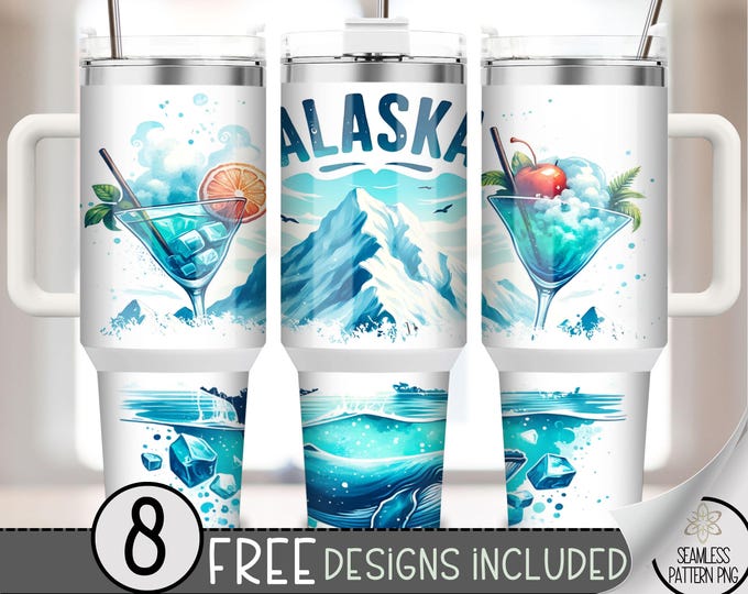 Cruise 40oz Tumbler Wrap, Cruise Trip Tumbler Sublimation Design, Booze Cruise 40oz Quencher Tumbler Wrap PNG, Cocktails & Whale 40 OZ Wrap