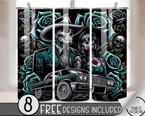 LA Chicano Girl Couple Cholo Couple 20oz Tumbler Wrap, Chicano