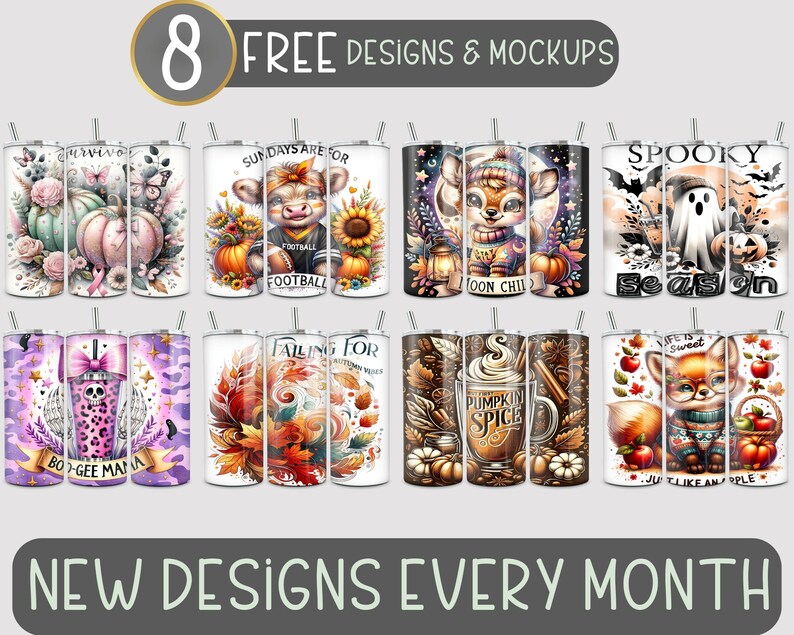 Halloween Coffee Tumbler Wrap, Ghoul Fuel Watercolor Hot Coffee Drink