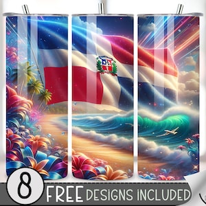 Dominikanische Republik Becherverpackung, Dominikanische Republik Flagge 20 oz dünner Becherverschluss PNG, Dominikanische Republik PNG, Dominikanische Becherentwurf