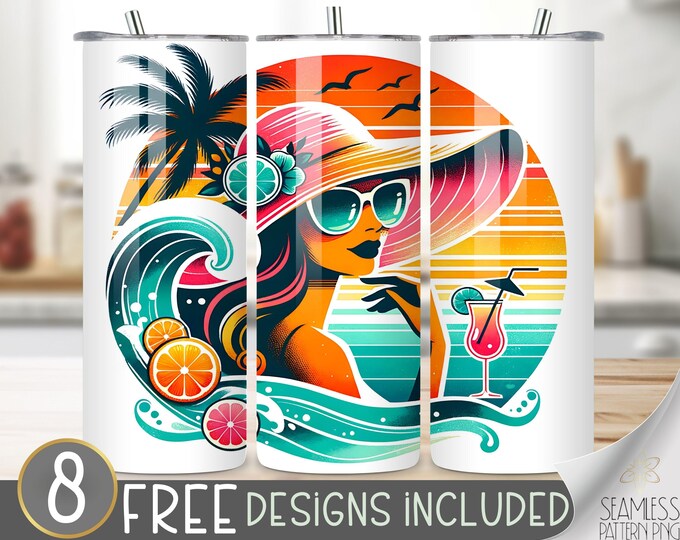Cruise Tumbler Wrap, GIRLS CRUISE 20oz Skinny Tumbler Wrap, Summer Cruise Tumbler Wrap, Cruise Tumbler Design, Cruise Sublimation Design