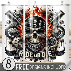 Motorrad-Tumbler-Wrap, Nahtloser Motorrad-Wrap-Tumbler, 20 Unzen amerikanischer Tumbler-Wrap, gerader Tumbler-Wrap, Motorrad-Sublimations-Tumbler