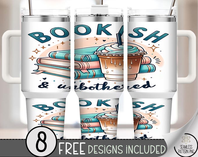 Book Lover 40oz Tumbler Wrap, Smut Book Tumbler Sublimation Design, Adult 40oz Large Tumbler Wrap PNG, Bookish Girly Wrap, A339