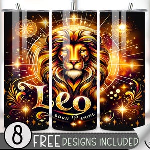 Tie Dye Zodiac Tumbler Wrap, Leo 20 Oz Skinny Tumbler Sublimacja Design Znak astrologiczny, Znaki zodiaku Tumbler PNG, Astrologia Tumbler