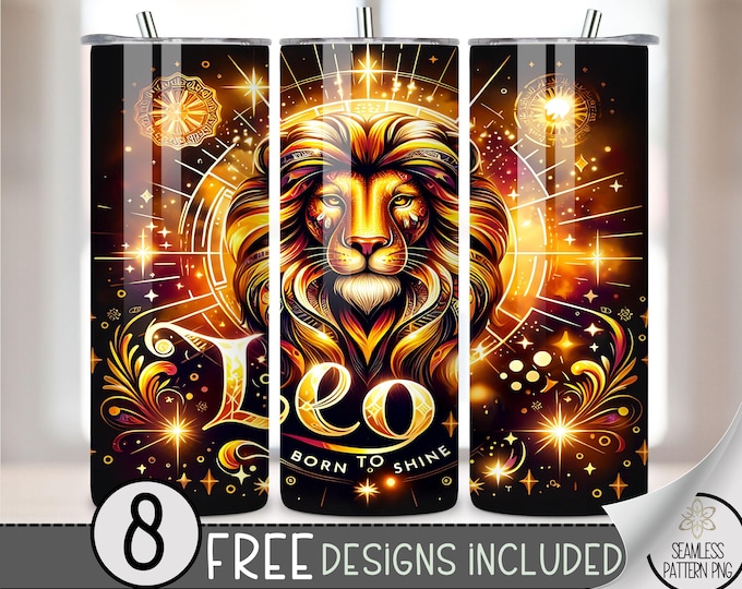 Tie Dye Zodiac Tumbler Wrap, Leo 20 Oz Skinny Tumbler Sublimation Design Astrology Sign, Zodiac Signs Tumbler PNG, Astrology Tumbler