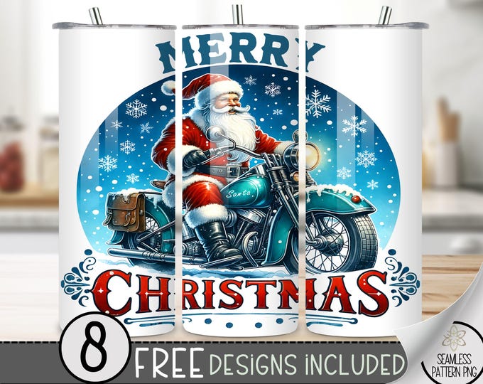 Motorcycle Tumbler Wrap, Seamless Motorcycle Wrap Tumbler, 20oz Christmas Tumbler Wrap, Straight Tumbler Wrap,Motorcycle Sublimation Tumbler