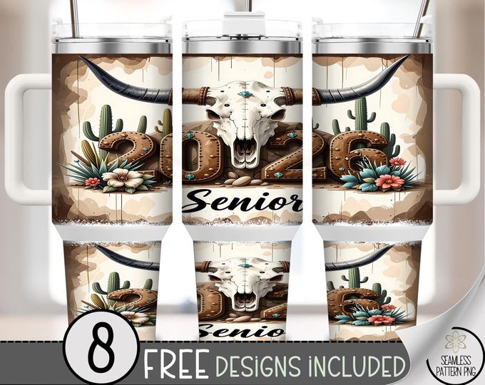 Southwestern 40 oz Tumbler Wrap, 2026 Graduation 40oz Tumbler File, Perfect for Graduates, Instant Download A463