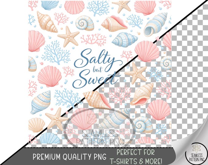 Beach Sublimation Design, Seashell UV DTF Graphic, Coastal Clip Art, Digital Download, B10221