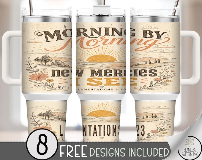 Christian 40 oz Tumbler Wrap, Faith Sublimation Design, Graceful PNG Files, Digital Download, B10318