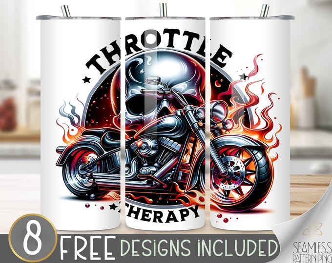 Motorcycle Tumbler Wrap, Seamless Motorcycle Wrap Tumbler, 20oz American Tumbler Wrap, Straight Tumbler Wrap, Motorcycle Sublimation Tumbler