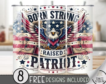 Patriot Trump 2024 Tumbler Wrap PNG Digital Download 20 oz Skinny, Election Tumbler Sublimation Design, Military Seamless Sublimation design