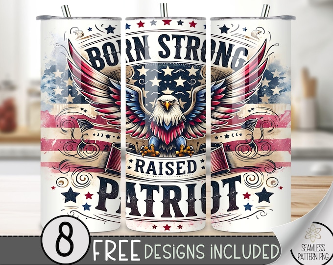 Patriot Trump 2024 Tumbler Wrap PNG Digital Download 20 oz Skinny, Election Tumbler Sublimation Design, Military Seamless Sublimation design