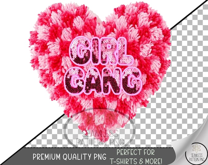 Friendship Gang UV DTF PNG, Girl Best Friend Design, Girl Gang Sublimation, Pink Heart, A788