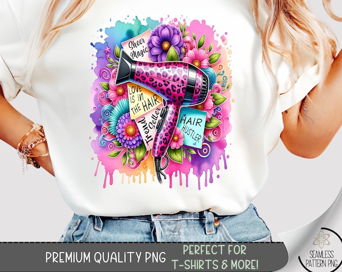 Hairdresser T-Shirt PNG, Positive Affirmation Design, Hairstylist Sublimation Design,Hair Boss Motivational PNG, Salon Beautician File, A244