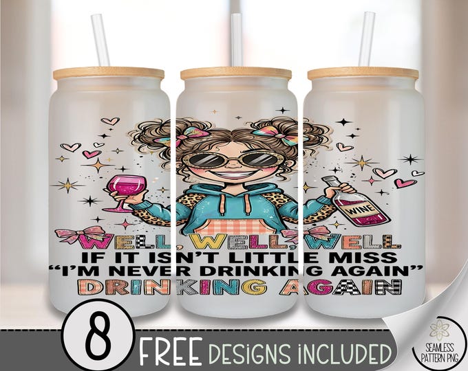 Sassy Girl PNG Design For 16Oz Glass Tumbler Sublimation, Funny Sarcastic Quote, Digital Download, B875