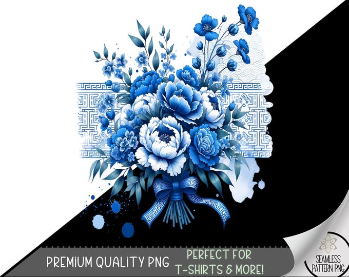 Toile Png, Floral Sublimation Design, Digital Download, Unique Coquette Pattern, Chinoiserie Trendy PNG, Preppy Shirt Design, A152