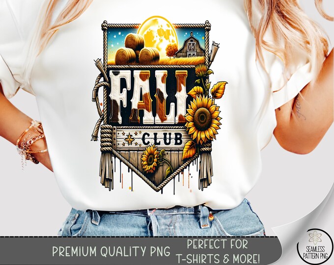 Cozy Autumn T-Shirt Design, Pumpkin and Sunflowers (Digital PNG File) 962