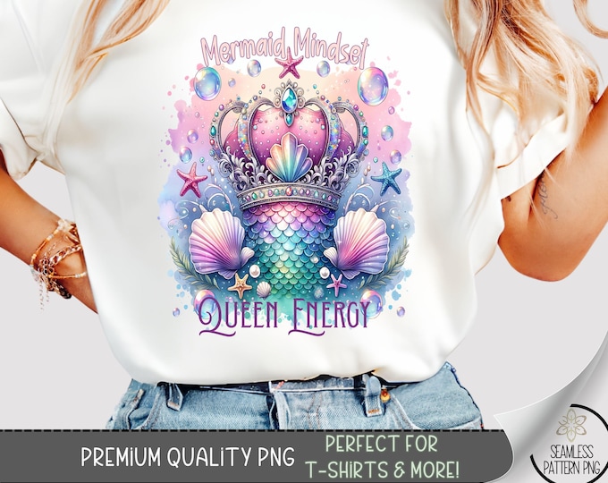 Magical Mermaid T-Shirt Design, Mermaid Queen PNG, Mermaid Sweatshirt png,Sublimation Designs for Mermaid Lovers, Mermaid Tshirt PNG, A184