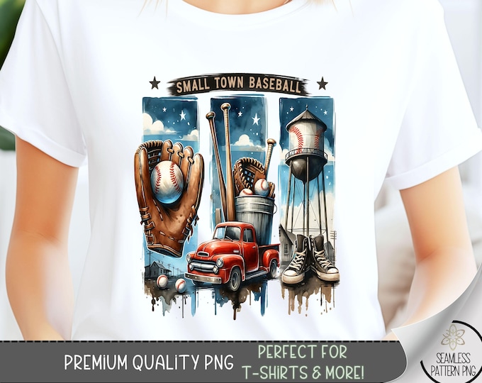 Baseball T-Shirt PNG, Game Day Baseball PNG, Small Town Baseball Png, Baseball Mama Png, Baseball Mom Png, Brushstroke Baseball Png, A147